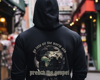 Preach the Gospel, Christlicher Hoodie, Frauen Hoodie, Glaube Hoodie, Religiöses Shirt, Christliches Geschenk, Christliches Sprichwort