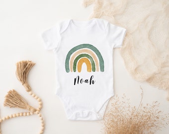 Baby Body, personalisierbar, Name, Baby Kleidung, Geschenk Baby, Regenbogen, Schwangerschaft, Geburt, Babygeschenk, Junge, Mädchen, unisex