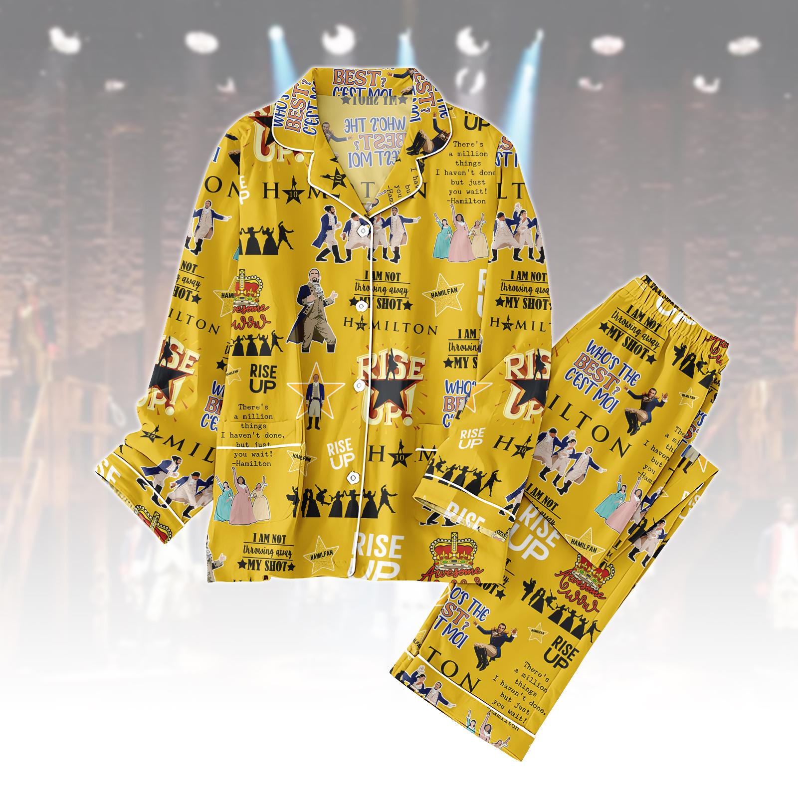 Discover Hamilton Musical Pajamas Set, Broadway Theater Women Pajamas, Musical Sleepwear, Alexander Hamilton Pjs, Gift For Fans