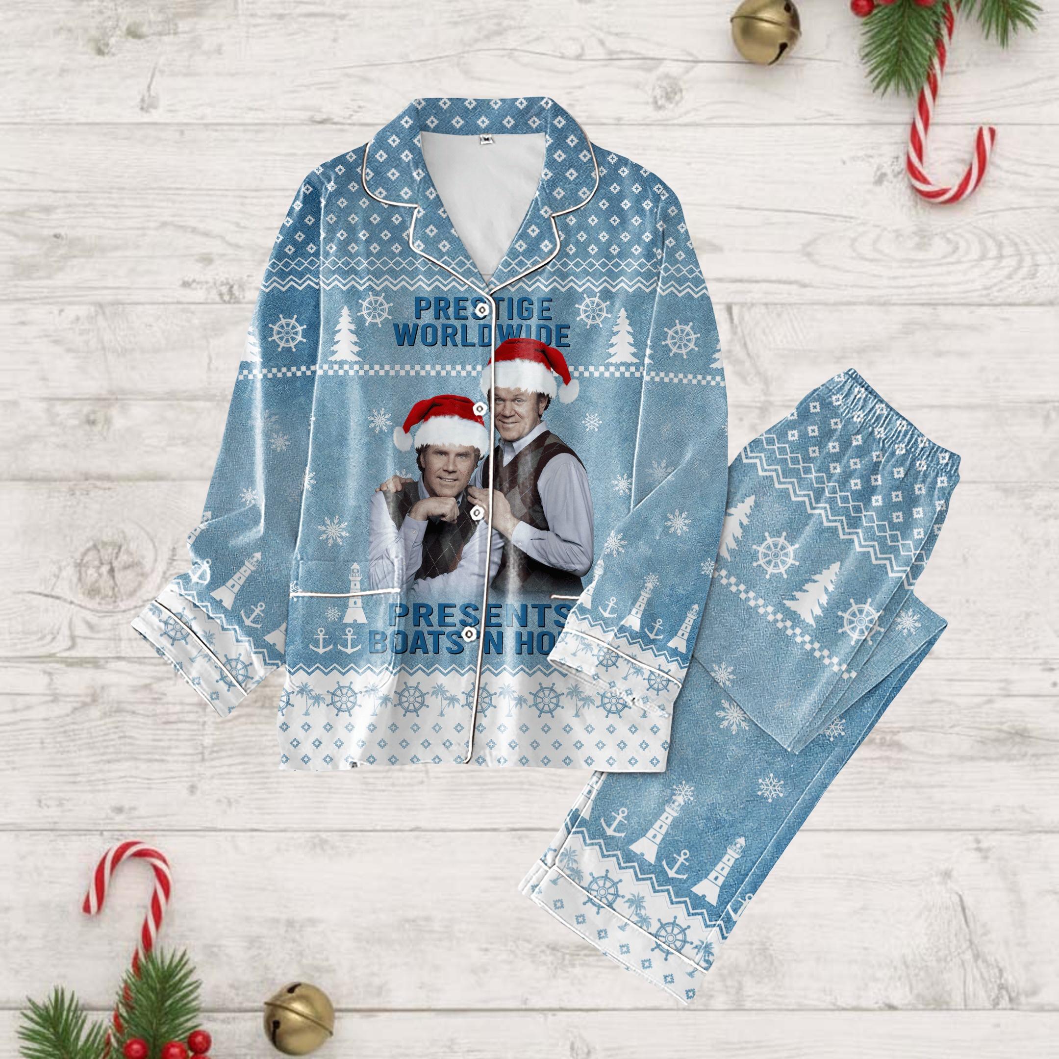 Discover Prestige Worldwide Christmas Pajamas Set, Presents Boats N Hoes Xmas Pajamas, Boats N Hoes Thick Pajamas Set, Christmas Gift