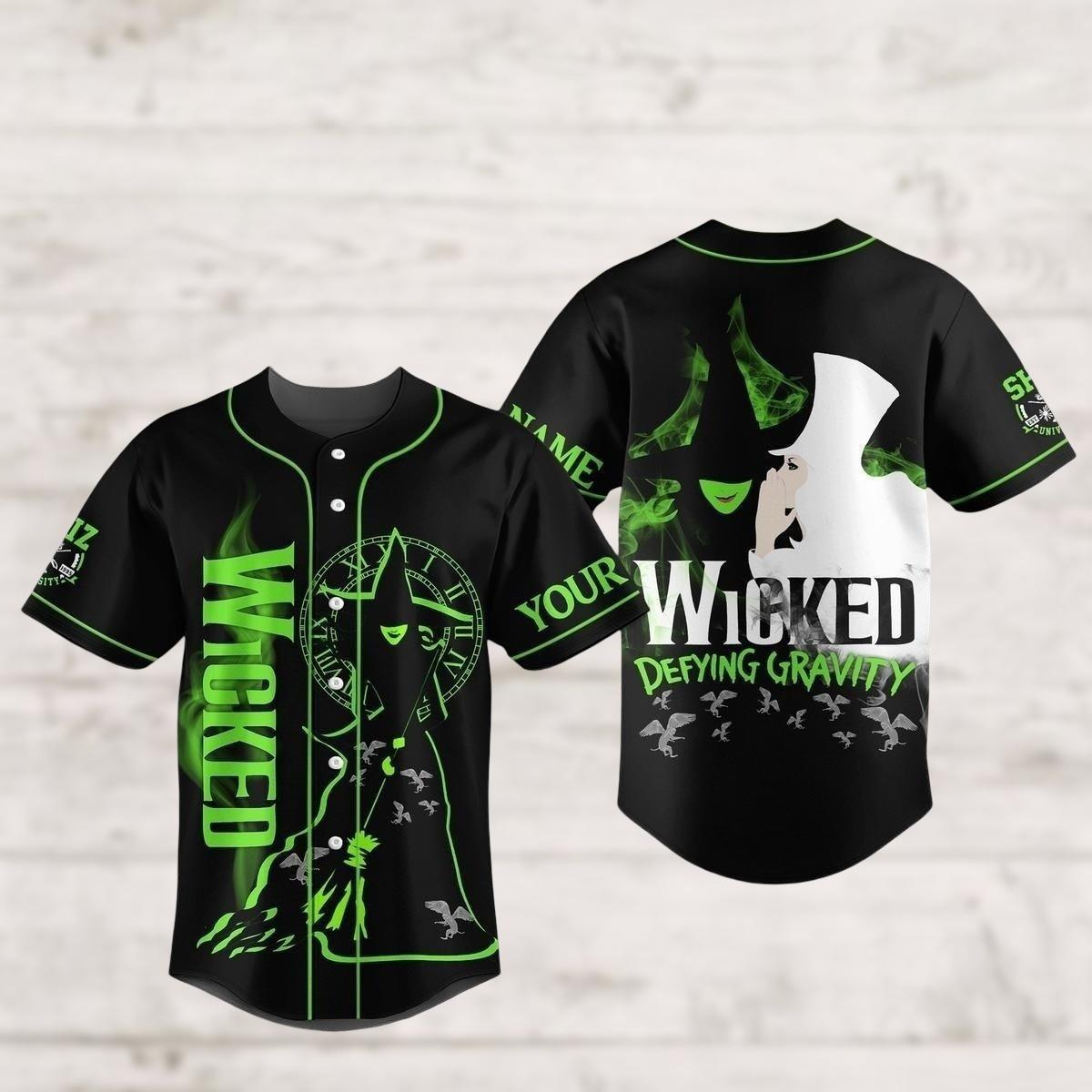 Discover Custom Wicked Witch Baseball Jersey, Wicked Witch Of The West Shirt, Halloween Movie Jersey Shirt, The Wizard Of Oz Fan Gift