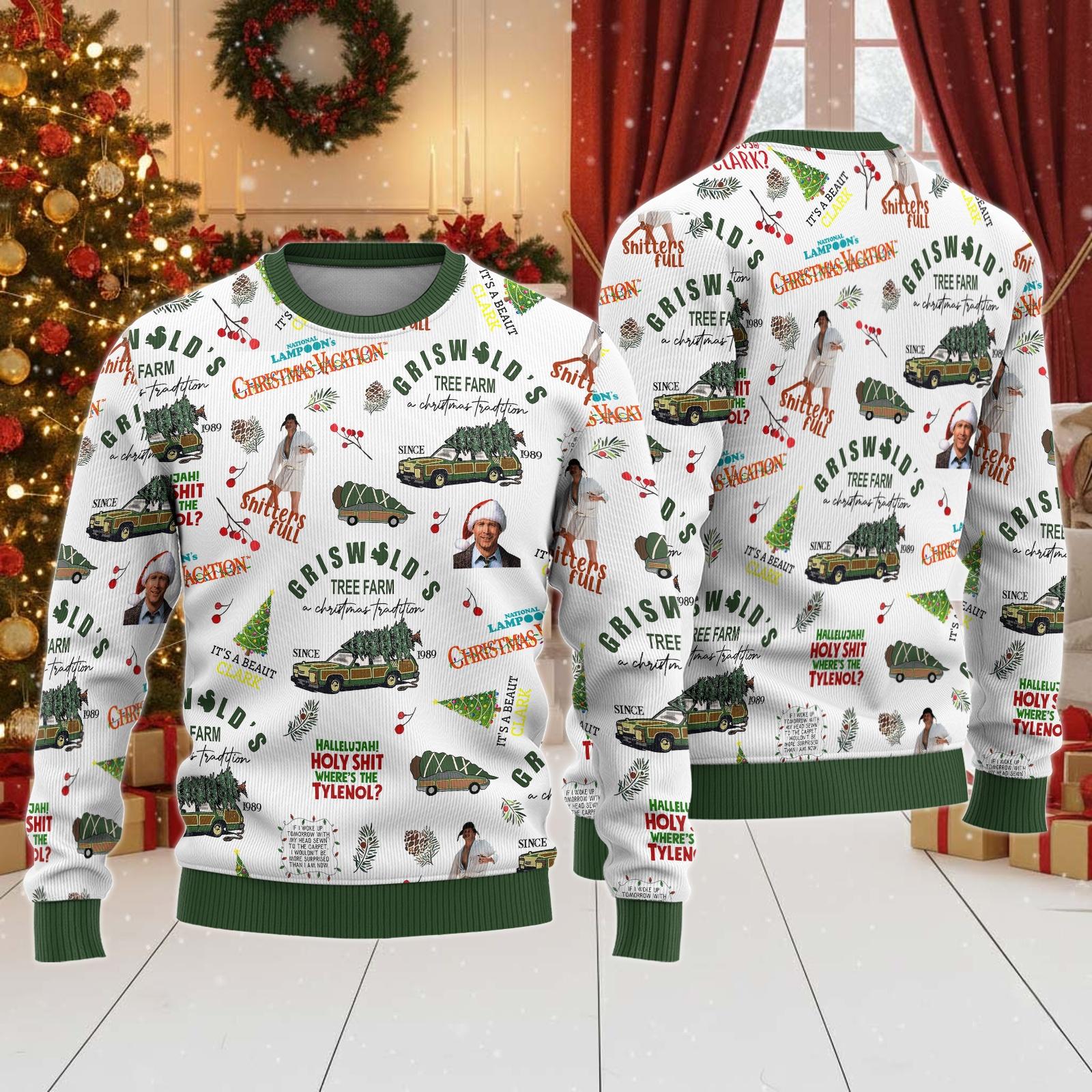 Discover Griswold Christmas Ugly Sweater, Shitter Full National Lampoons Sweater, Christmas Xmas Sweater, Movie Xmas Gift
