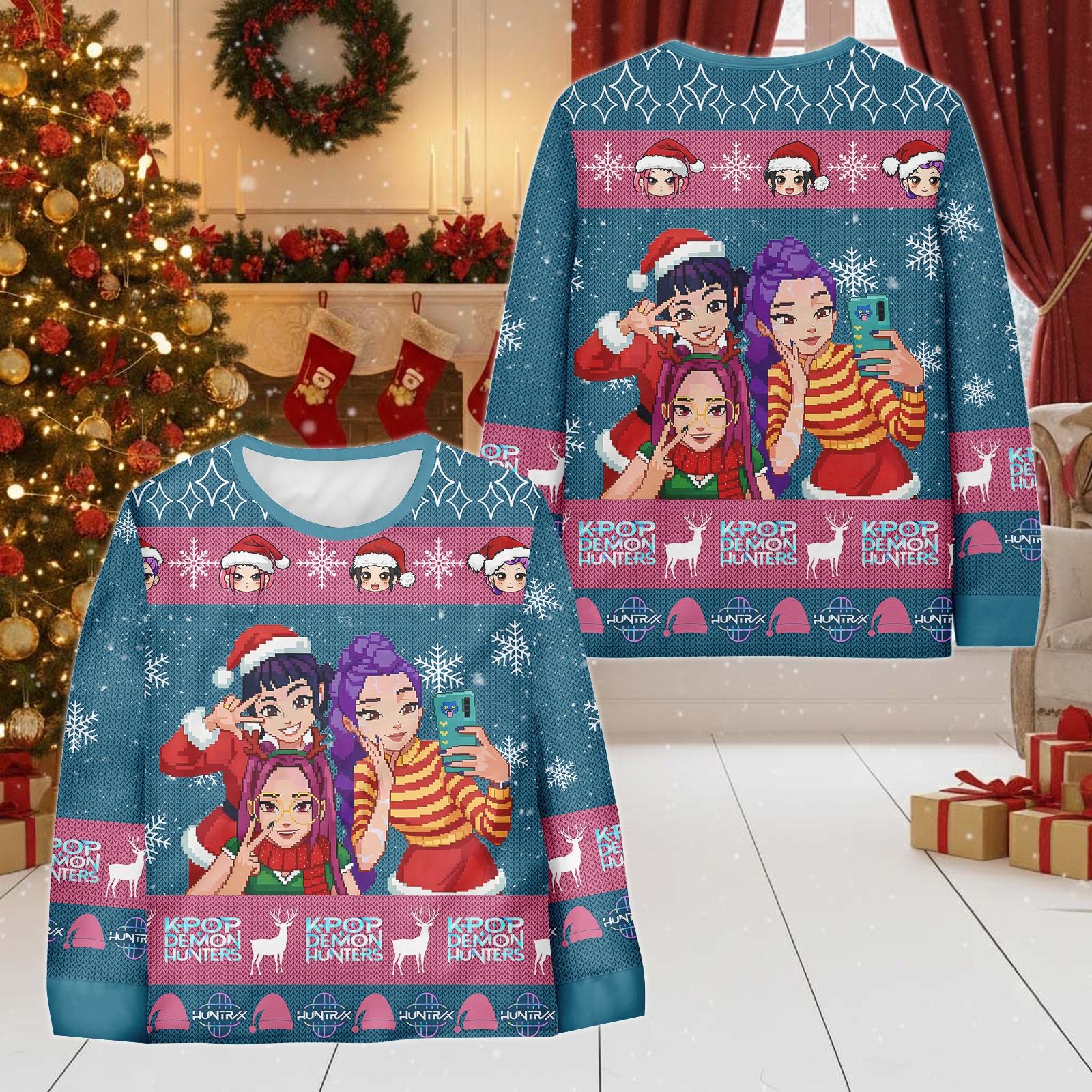 Discover Christmas Girl Ugly Sweater, Pixel Girls Xmas Sweater, Christmas Holiday Sweater, Xmas Holiday Gift
