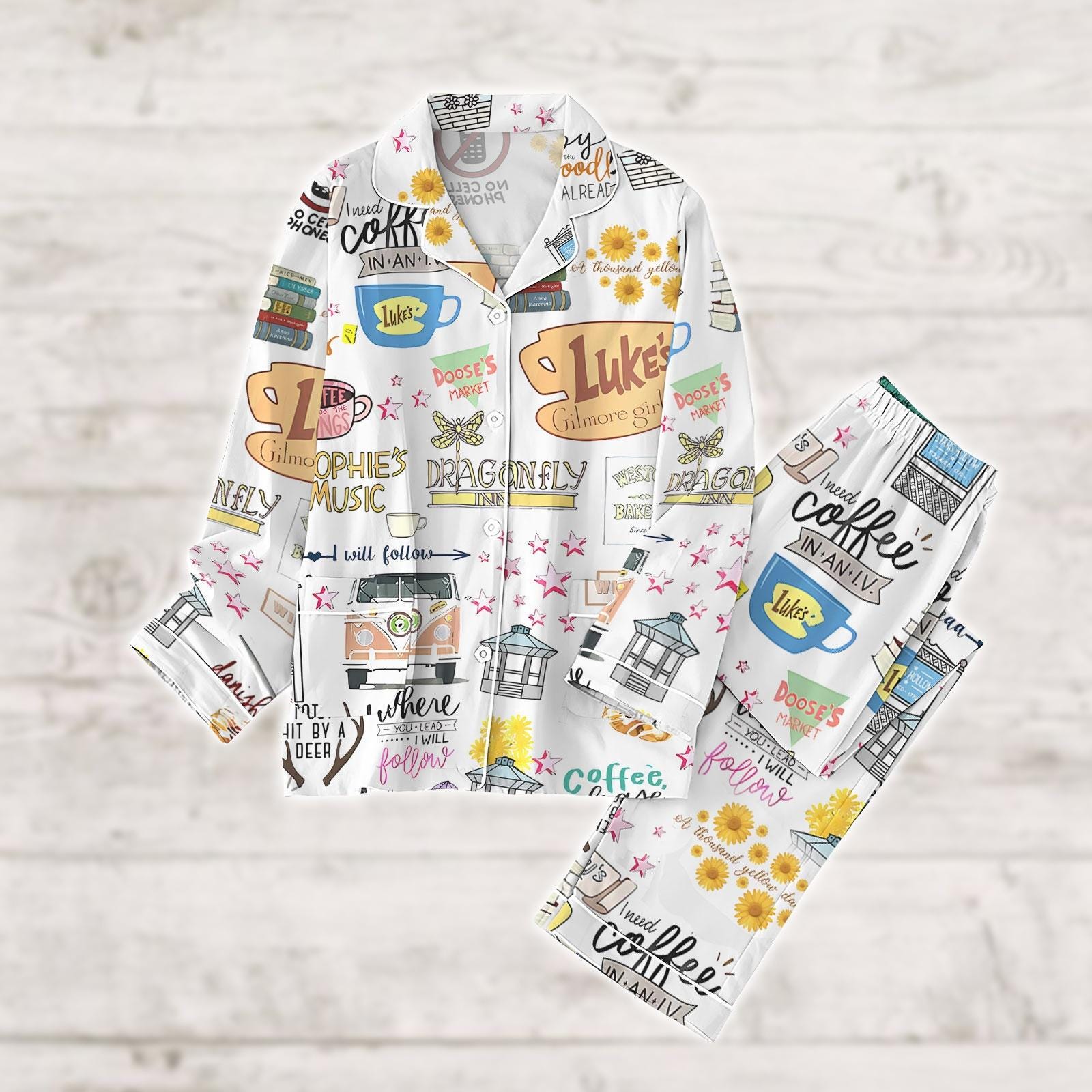 Discover Fall Pajamas Set, Autumn Season Women Pajamas, Autumn Season Pajamas Set, Holiday Pajamas, Gift For Her