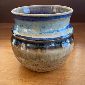 Vintage Small Drip Glaze Vase / Succulent Planter / Catch All Artist Signed