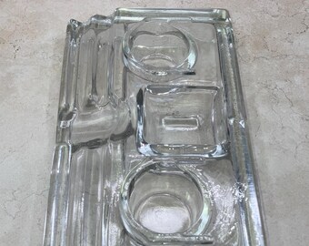Antique Paragon Glass Inkwell & Pen Holder Manganese Glass Patent June 3, 1913