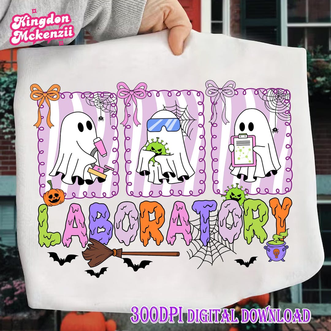 Spooky Laboratory Halloween Png, Funny Lab Tech Science Halloween ...