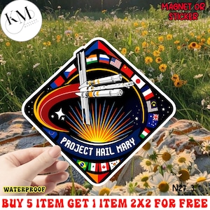 Écusson fer à repasser brodé projet Je vous salue, mission spatiale fusée de science-fiction