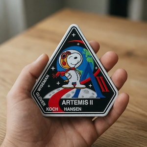 Artemis II Broderad Tygmärke, Inte Platt Vi Kontrollerade Stryk-på Tygmärken För Jacka Ryggsäck, NASA Space Enthusiast Present