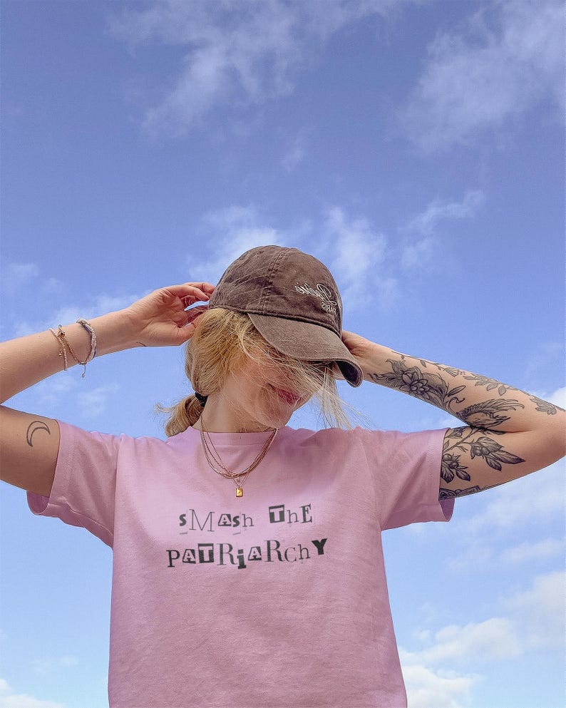 Camiseta feminista "¡Abajo el patriarcado, nena!" | Regalo para el activismo por la igualdad y el empoderamiento femenino | Algodón orgánico vegano imagen 6