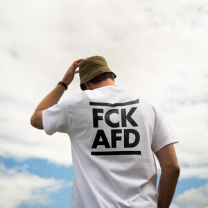 FCK AFD Shirt – Personalized Protest T-Shirt | Double-Sided Print | Rainbow | Against the Right | Antifa | LGBTQ+ Statement Shirt | 161 image 7