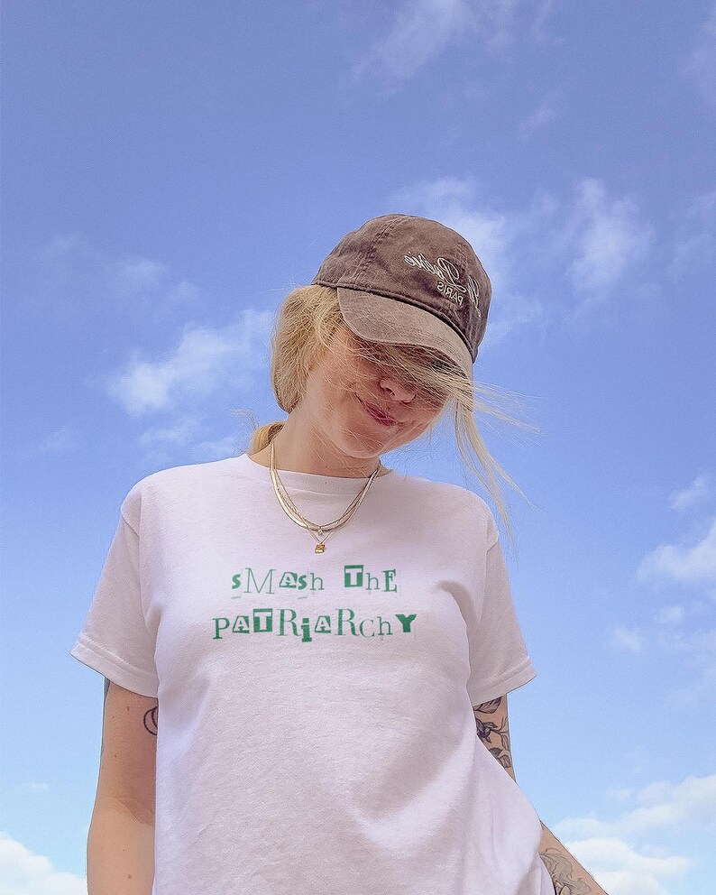 Camiseta feminista "¡Abajo el patriarcado, nena!" | Regalo para el activismo por la igualdad y el empoderamiento femenino | Algodón orgánico vegano imagen 7