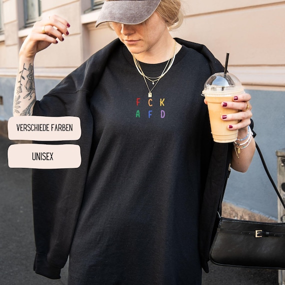 FCK AFD Shirt | Statement T-Shirt gegen Rassismus & Faschismus | Antifa Protest Shirt | Gegen Rechts Unisex Streetwear Aktivismus