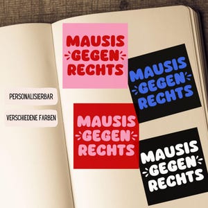 Mausis gegen Rechts Sticker | Antifaschistische Maus | Statement Sticker | Left Streetwear | FCK NZS | Fck Afd | Antifa | Gegen Rechts