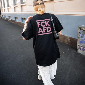 FCK AFD Shirt – Personalized Protest T-Shirt | Double-Sided Print | Rainbow | Against the Right | Antifa | LGBTQ+ Statement Shirt | 161 image 6