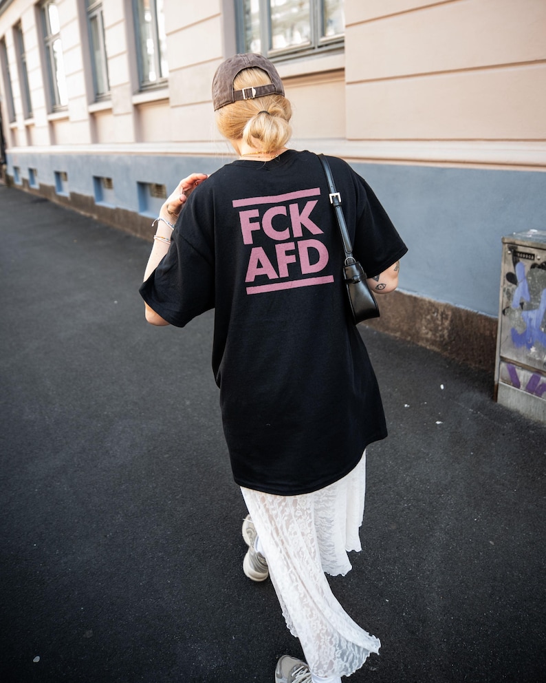 FCK AFD Shirt – Personalized Protest T-Shirt | Double-Sided Print | Rainbow | Against the Right | Antifa | LGBTQ+ Statement Shirt | 161 image 6