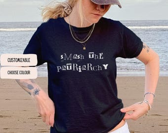 Smash the Patriarchy Baby T Feminist Statement Shirt | Female Empowerment Equality Activism Gift | Organic Cotton Vegan