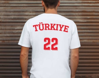 Türkei EM Shirt 2024 Türkiye Fussball Trikot TShirt Personalisierbar Custom Soccer Top Europameisterschaft Football European Championship