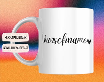 Coffee mug customizable with name | Mug with desired text | Personalized gift | Custom mug statement mug office