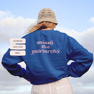 Bluza z kapturem „Smash the Patriarchy” – Oświadczenie feministyczne | Przytulna bluza z kapturem z napisem „Aktywizm” | Równe prawa, bawełna organiczna, wegańska