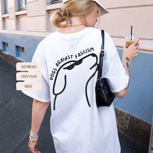 Hundar mot fascism-tröja | Antifa-hundtröja | Vänsterns streetwear mot högern | FCK NZS-tröja | Antifa-kläder aktivism