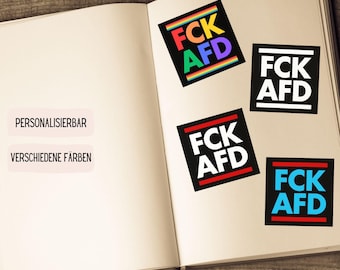 FCK AFD Sticker Fck Afd Sticker Against Right Antifa Sticker Fuck Nazis Anti Racism High-Quality Vinyl Sticker for Protest & Activism