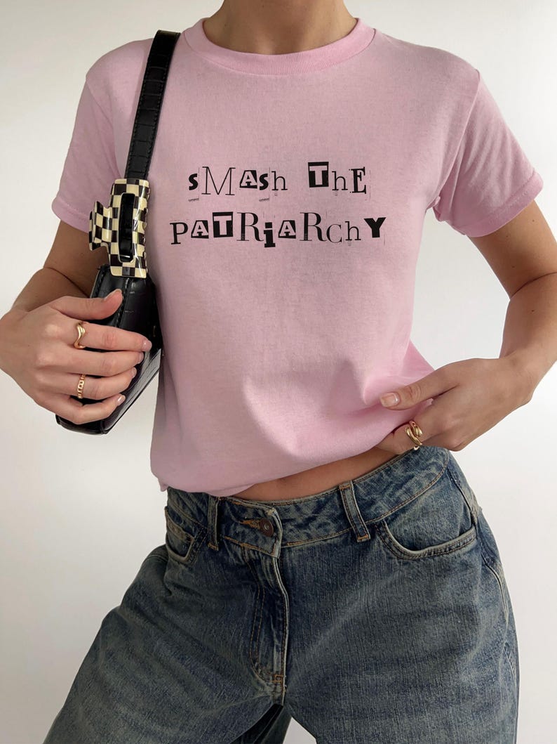 Camiseta feminista "¡Abajo el patriarcado, nena!" | Regalo para el activismo por la igualdad y el empoderamiento femenino | Algodón orgánico vegano imagen 3