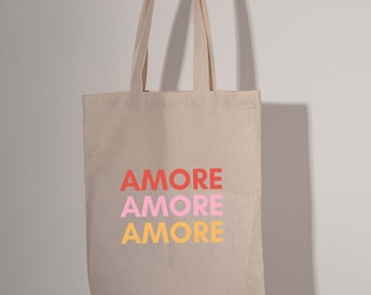 Amore Amore Amore Tote Bag Love Is Love Shopping Bag Liebe Meme Tik Tok Tiktok Statement Carryall Gift For Him Gift For Her Funny Y2K