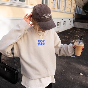 FCK MRZ Pullover – Statementtrui tegen rechtse agitatie en Merz-ideologie | Unisex streetwear met attitude | Biologisch katoen en eerlijke mode afbeelding 6