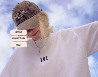 161 Antifa Embroidered T-Shirt | Antifascist Statement Shirt Against Discrimination & Racism Left-Wing Fashion Streetwear for Activists