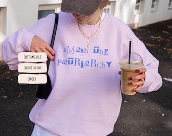 Pulôver Smash the Patriarchy - Declaração Feminista | Moletom com Capuz Ativismo Aconchegante | Igualdade de Direitos, Algodão Orgânico, Vegano