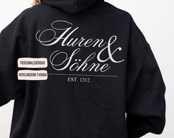 Huren und Söhne Hoodie - est. 1312 - Statement Kapuzenpullover - Punk & Grunge Mode - Protest Streetwear - Geschenk für Rebell:innen