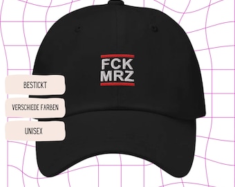 FCK MRZ Cap embroidered | Antifa cap, anti Merz, protest cap, statement cap, against the right, anti-fascist, embroidery cap, demo style
