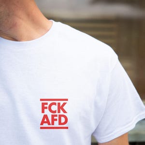 FCK AFD Shirt – Personalized Protest T-Shirt | Double-Sided Print | Rainbow | Against the Right | Antifa | LGBTQ+ Statement Shirt | 161 image 2
