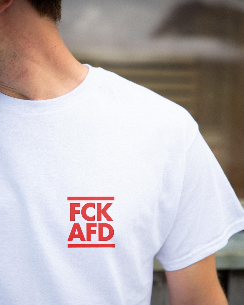 FCK AFD Shirt – Personalized Protest T-Shirt | Double-Sided Print | Rainbow | Against the Right | Antifa | LGBTQ+ Statement Shirt | 161 image 2