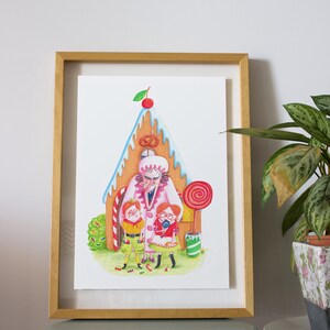 Póster de "Hansel y Gretel", formato A4 - reproducción limitada, numerada y firmada