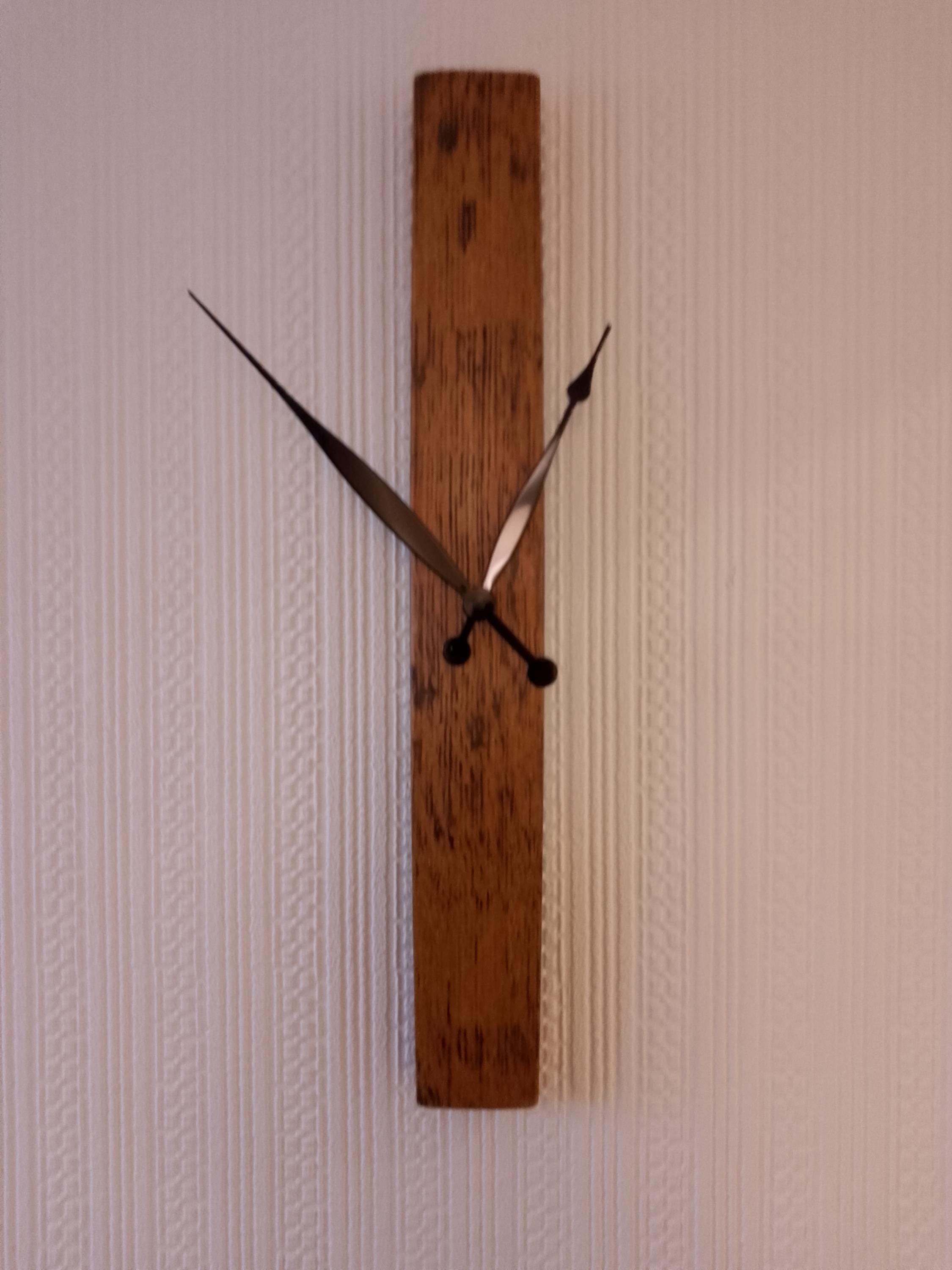 Stave Clock Shorty Barrel Stave Clock With Quartz Mechanism and Battery 53cm Long ...