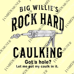 Rock Hard Caulking Services Retro Graphic png, Inappropriate png, Dank Meme png, Weird png, Funny png, Offensive Humor
