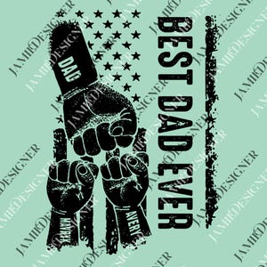 Custom Best Dad Ever Fist Bump png, Fathers Day png with Kids Names, Dad Fist Bump png, Gift for Husband, Dad Gifts, Bonus Dad Gift