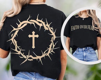 Crown of Thorns Cross PNG, Christian Faith Digital Download, Religious Art Clipart