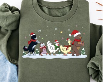 Imágenes PNG de animales del bosque navideños, imágenes festivas y adorables para descargar al instante.