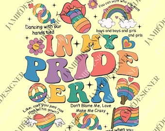 In My Pride Era Graphic png, LGBT Pride Month png, LGBT png, Digital File