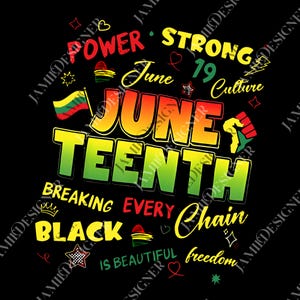 Women&#39;s Juneteenth png June 19th 1865 Freedom Day, Melanin Empowerment Graphic png with Vibrant Colors & Cultural Symbols, png