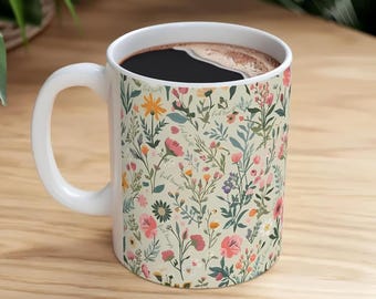 Subtle F*ck Trump Floral Mug png, Floral Anti Trump Ceramic Mug png, Political Coffee Cup Digital, Protest Resistance Tea Mug png, Mug png