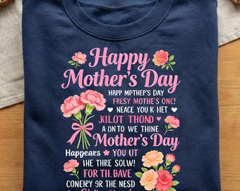 Happy Mother's Day Pink Floral PNG, Mama Sublimation Digital Download