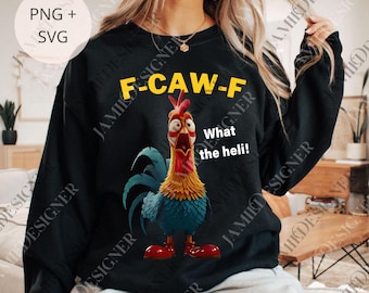 Grappige haan F-CAW-F Meme png What the Heli, grappige Halloween svg, schattig griezelig seizoen png, grappige haan png