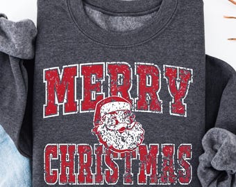 Feliz Navidad Papá Noel PNG, Navidad retro Descarga digital, Descarga instantánea