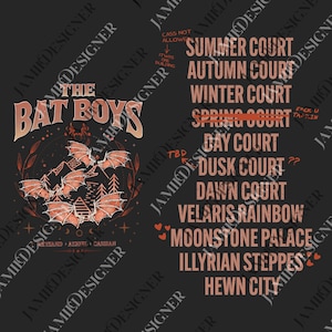 Bat Boys png, ACOTAR Comfort Colors, Rhysand png, Cassian png, Sarah J Maas, Team Bat Boys, Night Court, Velaris Merch