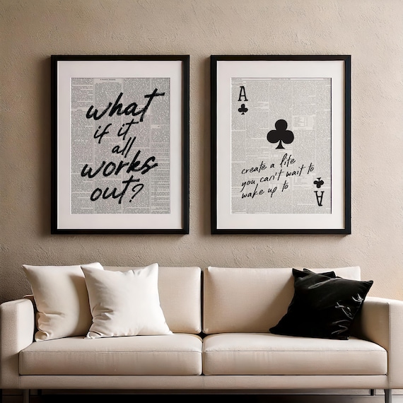 Vintage Quote Poster Bundle, Retro Newspaper Collage Prints (Digital Download)