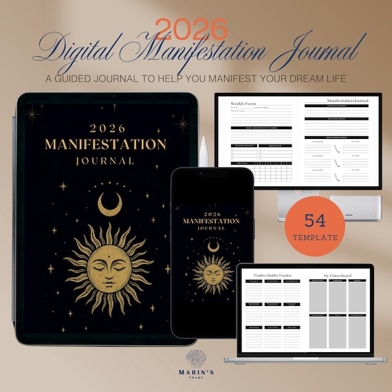 2026 Manifestation Journal: Law of Attraction Techniques (Digital Download)